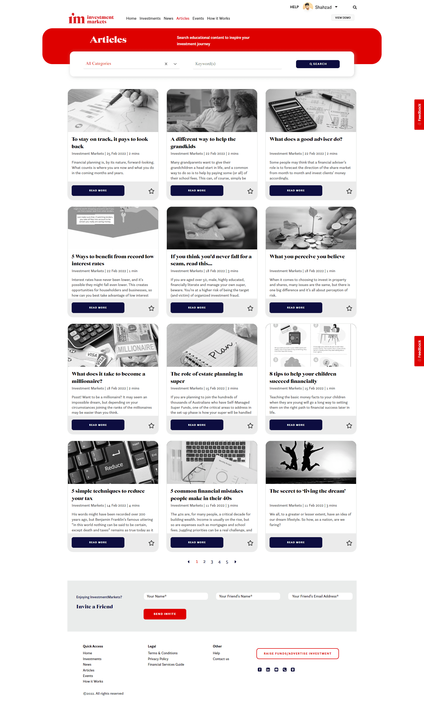 Investment Markets - Screen 3